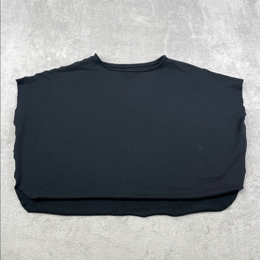 NEW Frank & Eileen One Size 100% Cotton Black Funnel Neck Capelet USA